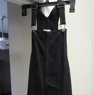 Cat & Jack XL Kids Black Denim Overalls Dress